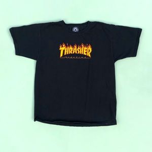 Thrasher magazine skate flame graphic tee shirt